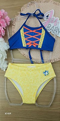 Biquíni em Malha UV Dry com Proteção UV 50+ Branca de Neve Infanti Infantil Menina