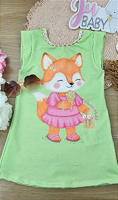 Vestido em Molecotton Kukiê Infantil Menina