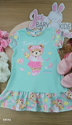 Vestido em Molecotton Kukiê Bebê Menina