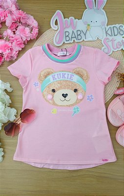 Blusa Alongada em Meia Malha Kukiê Infantil Menina
