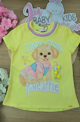 Blusa Alongada em Meia Malha Kukiê Infantil Menina