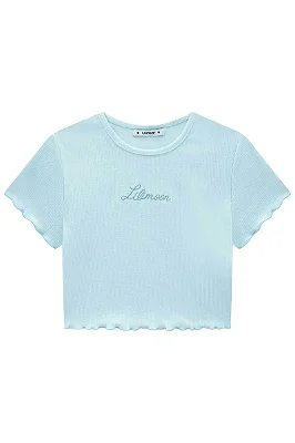 Blusa Cropped em Canelado Liz Lilimoon Teen Menina