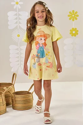Vestido em Meia Malha Kukiê Infantil Menina