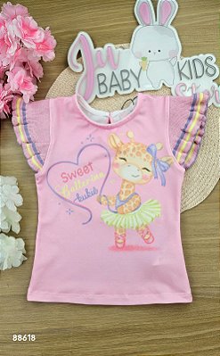 Blusa em Malha Power Girafinha Kukiê