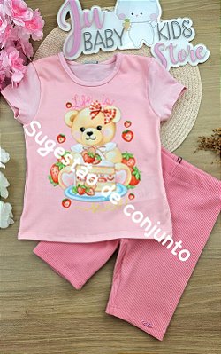 Blusa em Cotton Infanti Infantil Menina