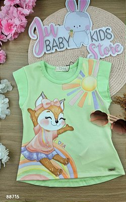 Blusa em Cotton Infanti Infantil Menina