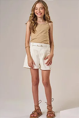 Shorts em Alfaiataria Amore Lilimoon Teen Menina