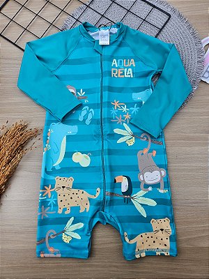 Macacão em Malha UV Dry com Proteção UV 50+ LucBoo Bebê Menino