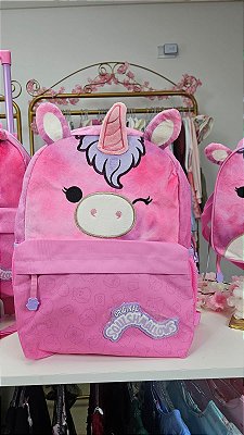 Mochila Costas Unicórnio Lola Squishmallow
