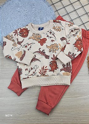 Conjunto Blusão e Calça em Moletom Bee Loop