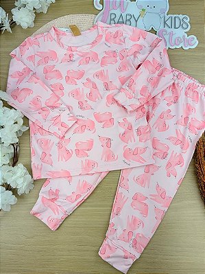 Pijama Unissex Blusa e Calça em Malha Térmica Cachorrinha Up Baby