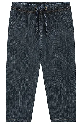 Calça Skinny em Malha Denim Com Elastano Marinho Lucboo