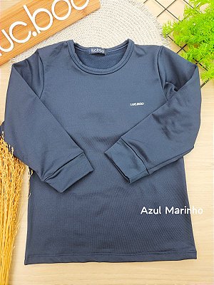 Camiseta Em Termoskin Peluciado Marinho Lucboo