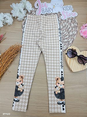 Calça Legging Em Fly Tech Bege Infanti