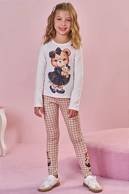 Calça Legging em Fly Tech Infanti Infantil Menina