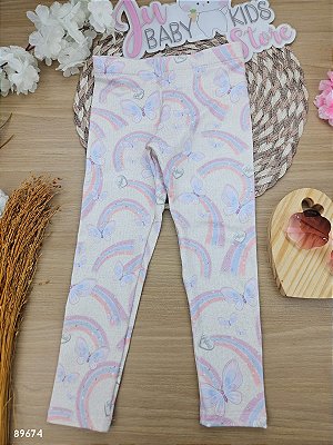 Calça Legging Em Termoskin Peluciado Bege Claro Infanti