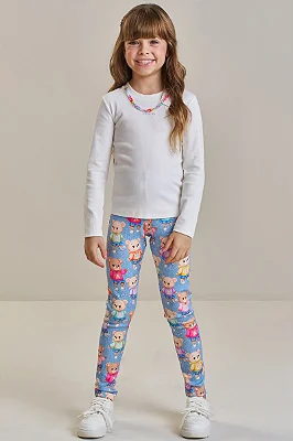 Legging em Fly Tech Infanti Infantil Menina