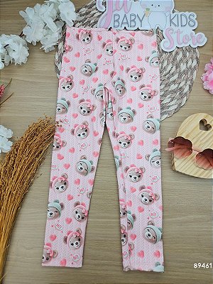 Calça Legging Em Fly Tech Rosa Claro Infanti