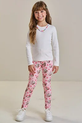 Calça Legging em Fly Tech Infanti Infantil Menina
