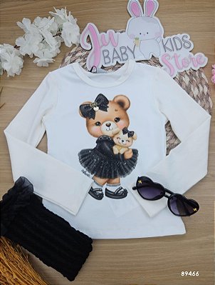 Blusa Em Cotton Off White Infanti