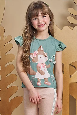 Blusa em Meia Malha Infanti Infantil Menina