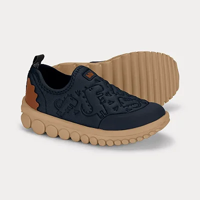 Tênis Infantil Bibi Roller 2.0 Azul de Dinossauro Bibi