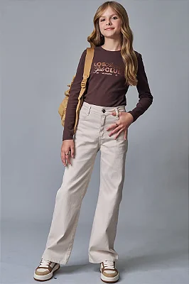 Blusa Manga Longa E Calça Marrom Lilimoon