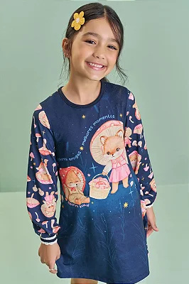 Vestido Em Malha Fresh Marinho Kukiê