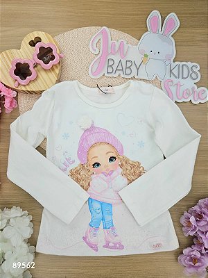 Blusa Em Cotton Off White Kukiê