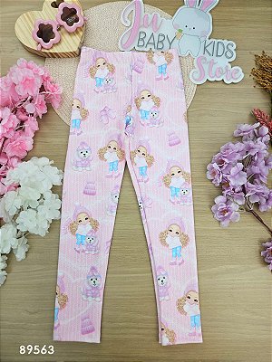 Calca Legging Em Fly Tech Rosa Claro Kukiê