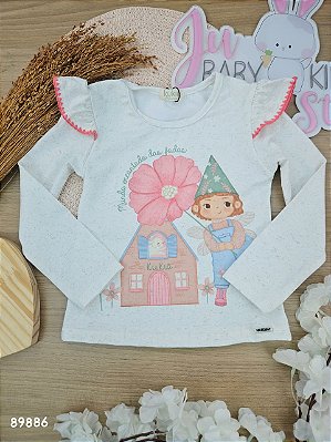 Blusa Em Malha Power Bege Claro Kukiê