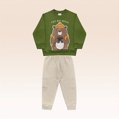 Conjunto Blusão e Calça Urso Fakini