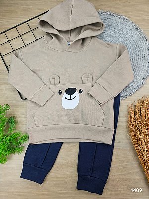 Conjunto Blusão com Capuz e Calça Fakini