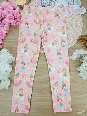 Calça Legging em Molecotton Rosa Kukiê