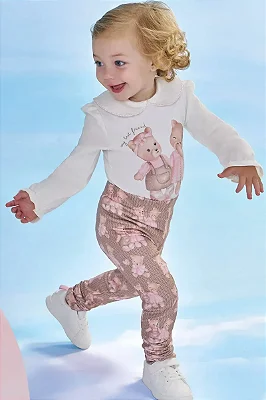 Calça Legging em Molecotton Kukiê Bebê Menina