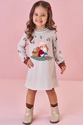 Vestido em Termoskin Peluciado Kukiê Bebê Menina