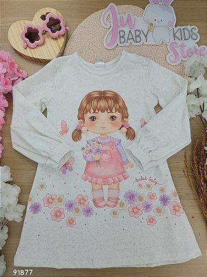 Vestido em Malha Power Kukiê Bebê Menina