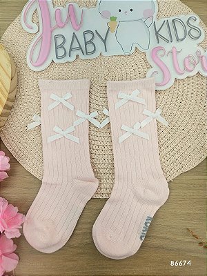 Meia 3/4 Rosa Claro - 18 a 24 Kukiê