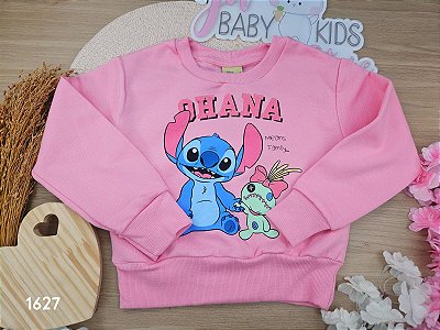 Blusão Rosa Stitch Fakini