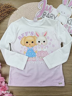 Blusa Térmica Coelhinhos Natural Cinti