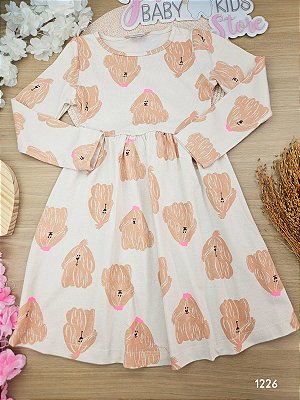 Vestido em malha 100% algodão feminino Fakini