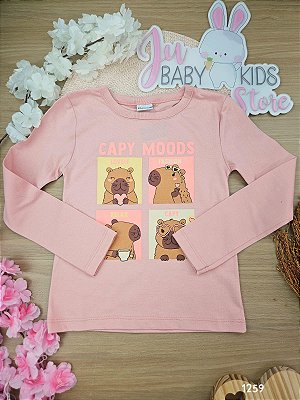 Blusa Em Malha 100% Algodao Feminina Fakini