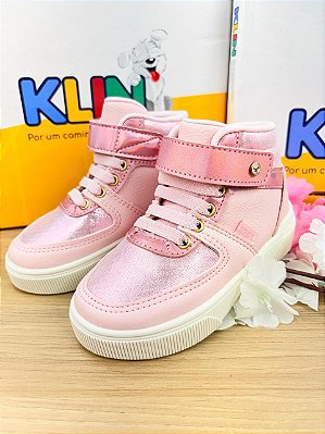 Tênis Sky Rosa Metalizado Klin