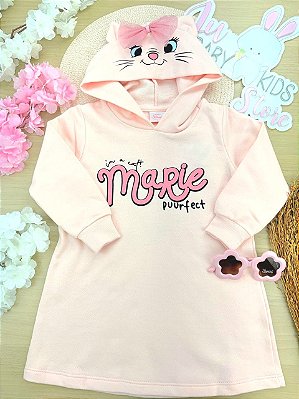 Vestido em Moletom Peluciado Marie Fakini Disney