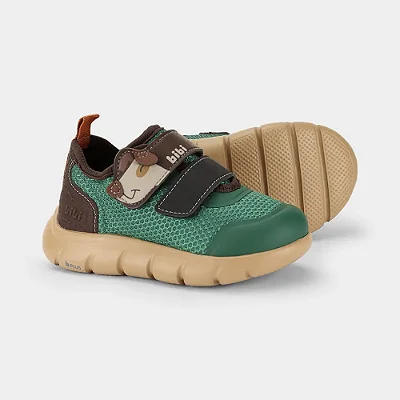 Tênis Infantil Bibi Energy Baby 2.0 de Cachorrinho pine/marrom Bibi