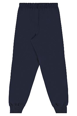 Calça em moletom sem felpa Azul Escuro flúor Bee Loop