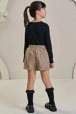 Meia 3/4 Bebe Preto M 30a34 Infanti