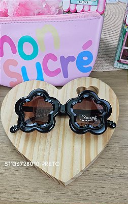 Óculos Flor Preto 2026 Mon Sucré
