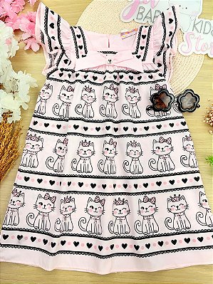 Vestido Gatinhos Inverno Mon Sucré