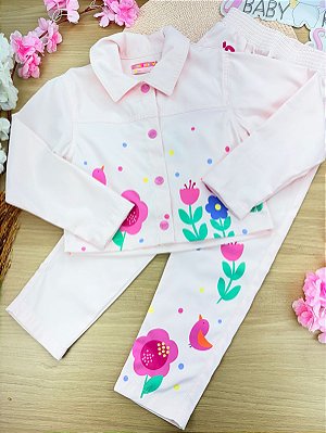 Conjunto Inverno Jaqueta e Calça Rosa Mon Sucré